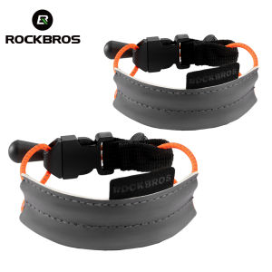 ROCKBROS Bicycle Trouser Belt Women Men Reflective Safety Night Running Cycling Trouser Clip Band Adjustable Elastic Leg Band Strap