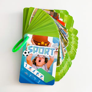 45 PCS Sport Learning Flash Cards Educational Toy For Kids Early Learning English Words Verbs Double Sided Cards Game Vocabulary Building Card Preschool Education