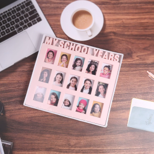 School Years Photo Moment Student Keepsake Frame Children Campus Grade Record 15 Pictures Display Collage Frame Kids Growing Memory Gift