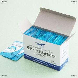 [CHYIN] 50pcs Disposable Travel Safety PE Plastic Toilet Seat Cover Mat Cushion Mat