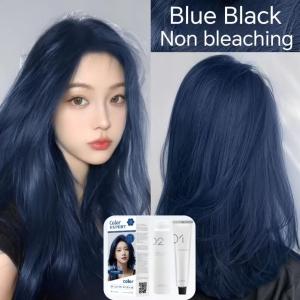 【Blue black hair dye】 2025plant extract hair dye 2 * 100ml free gift: hair dye toolCan cover up white hair