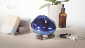 Breo Scalp Mini Electric Scalp Massager 4-Head Deep Kneading Silicone Brush IPX7 Waterproof 3 Modes Cordless Rechargeable Head Body Massager
