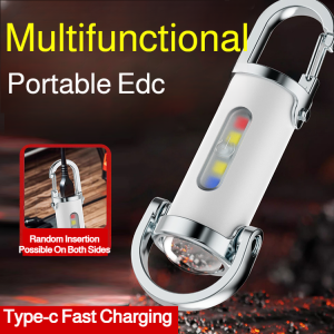 Outdoor Portable 3in1 Flashlight Mini Carry Rechargeable Waist Mounted Multifunctional