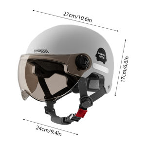 Anti-Fog HD Half-F-ace Motorcycle Helmet- Thickened Shell Designfor Maximum Safety & Clarity