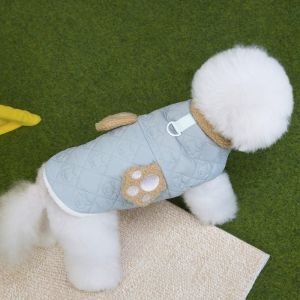 UNMEGONI Winter Dog Warm Clothes Plush Windproof Dog Hiking Jacket Cute Adjustable Dog Vest Coat for Small Medium Dog