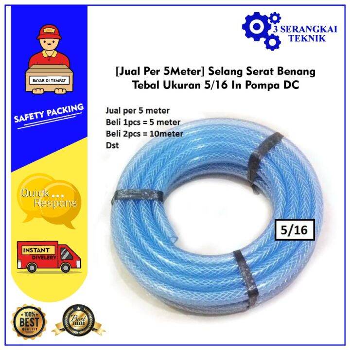 Jual Per Meter Selang Serat Benang Tebal Ukuran Inch Untuk Pompa Dc Bukan Untuk Keran