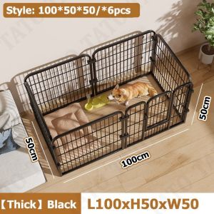 【Ready Stock】Large Space Dog Fence Pet Playpen Indoor Outdoor 6Pcs DIY Easy Assemble Pen Fence Kennel for Dogs Cats Rabbit Barrier Dog Cage