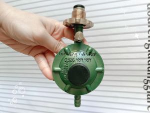Bộ dây van bếp gas tự động ngắt gas an toàn phổ thông + tặng cổ dê ( lắp bình xám các loại bình van ngang ren trong)