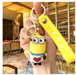 Keychain Cute Minion Keychains Childrens key chain Minions Doll Cartoon Kunci Minion kartun