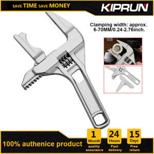 KIPRUN Bathroom Plumbing Wrench Adjustable Wrench Universal Monkey Spanner Multi-function plumbing Hand Tools Nut Sink Wrench Bathroom Pipe Large Open Spanner