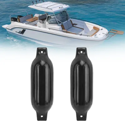 Keenso Boat Bumpers Fenders Inflatable Ribbed Marine Dock Bumper Buoys with Double Hole Reinforcement and Resistance for Yachts Boats Fishing Boats Kayaks Canoes
