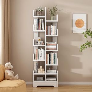 Kệ sách để sàn IGA 11 tầng có hộc để đồ phong cách hiện đại GP66