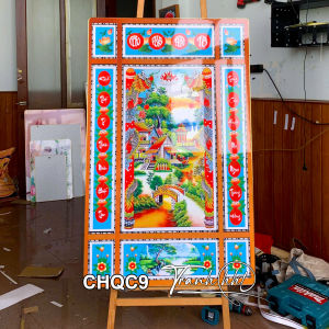 Tranh phòng thờ cửu huyền thất tổ tranh thờ Tranh treo tường cửu huyền thất tổ công đức trường tồn tráng gương CHQC9