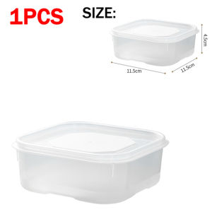 5Pcs Refrigerator Storage Container Transparent Fridge Organizer with Cover Fresh Keeping Food Dispenser for Kitchen Storage Box