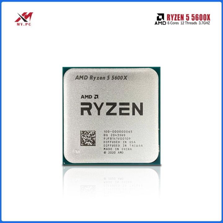 AMD Ryzen 5600X 6-Core 12-Thread 65W Socket AM4 CPU Processor Tray  Type