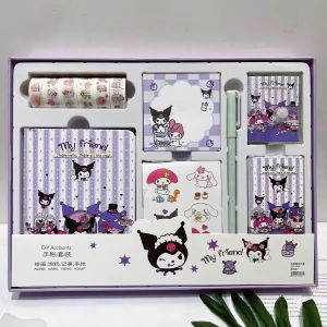 Sanrio Panda Hand Ledger Girls Diary Notebook Cute Girl Heart Coloring Page Retro Set Gift Box