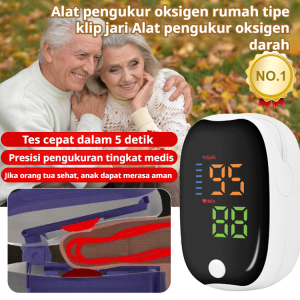 Monitor rumah klip jari lansia / Oksimeter detak jantung lansia versi font besar / Tampilan LED pemantauan detak jantung / Pengukuran kesehatan detak jantung yang nyaman dan cepat