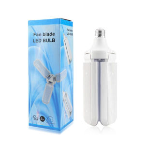 หลอดไฟ LED โคมไฟ LED 3 ใบ ขั้วE27 45W ไฟถนอมสายตา และพับเก็บได้ LED bulb