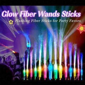 【Local Ready Stock】Fiber Optic Wands Glow Wands LED Wand Light Up Fiber Optic Birthday Wedding In Dark Party Concerts Clubs Glow Props