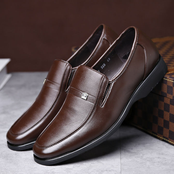 Lazada leather hot sale shoes