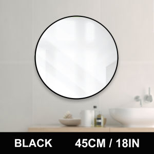 PRADO MALAYSIA Home Ins Mirror Rubber Frame Mirror Bathroom Mirror wt Hook Dressing Mirror Entrance Mirror Round Mirror Modern Ins Mirror Cermin Bulat 圆形镜子