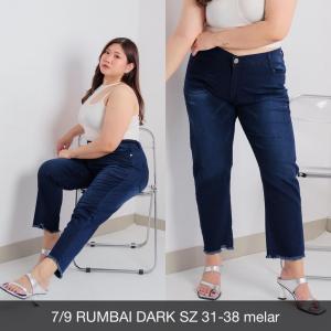 CELANA JEANS WANITA 7/9 RUMBAI DARK -SYS CLOTHIER