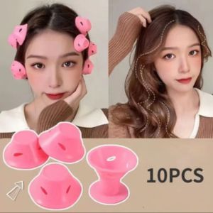 10PCS/8PCS Mushroom Bell Curler Sleeping Curl Perm Free Curl Artifact Heatless Hair Roller Curler PINK