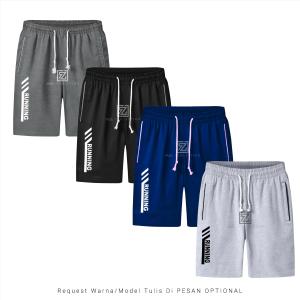 (SAZA) BEST SELLER  5 Pcs Celana Pendek Pria Boardshort Distro Baby Terry resleting Premium Fleece