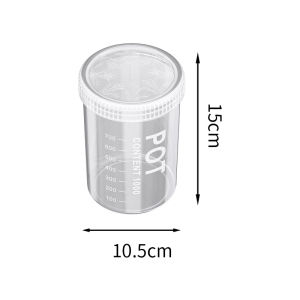 TURTLE 600-1500ml Food Storage Containers with Lids Home Storage Plastic Grain Storage Cans
