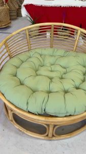Ilokana Handicrafts Big Rattan Papasan Chair with Cushion