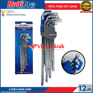 Multipro Kunci L panjang Multipro Hex Key Torx Key Set