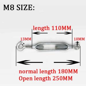 [PH STOCK] galvanized open body flower orchid screw flower blue screw bolt wire rope tightener