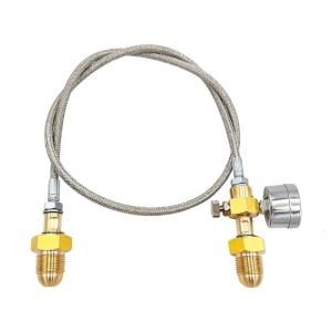 ท่อเติมสูบอาร์กอนแรงดันสูงอะแดปเตอร์5/8ท่อก๊าซพลาสติกโลหะที่ปลอดภัย