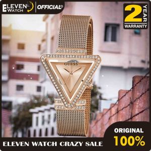 [Promo] Jam Tangan Wanita Guess GW0508L3 Fame Rose Gold Tone Case Rose Gold Tone Stainless Steel Mesh Original Garansi 2 Tahun [✔COD][100% Authentic]