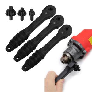 2 in 1 Ratchet Drill Chuck Key Wrench Double Head Chuck Key Replacement Tool for Electric Drill Power Tool Tightening