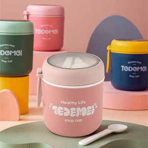 Homen Sealed And Insulated Soup Cup Breakfast Congee Cup Soup Pot Soybean Milk Portable Cup Milk Cup Small Lunch Box For Office Workers