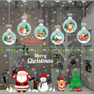 Decal Tĩnh Điện AMJ (50x70cm) Trang Trí Giáng Sinh Ông Già Noel Dán Trang Trí Cửa Sổ Chủ Đề Giáng Sinh Năm Mới 2024 QT1000