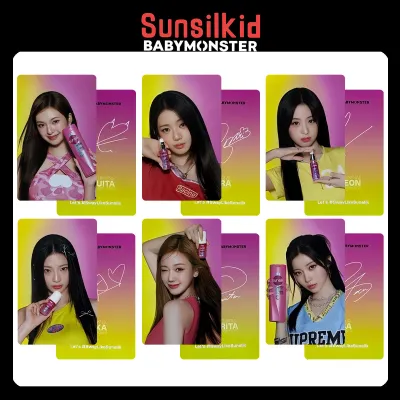 HZ 6PCS/Set BABYMONSTER Sunsilkid LOMO Card Sunsilk lndonesia Postcards Collection Stars Peripheral ZH