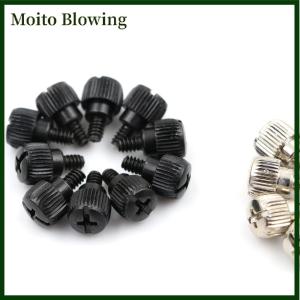 Moito 10Pcs 6#32x5 Thread Teeth Length 5mm Computer PC Case Toolless Adjustment Screw