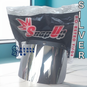 Visor kaca datar Helm Bogo / retro warna Smoke Pelangi silver Classic merk Snap Up