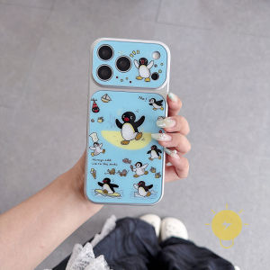 For iPhone 16 Pro Max Case TPU Penguin Goose Gilding Phone Case For iPhone 15 Cover 手机壳 Aesthetic Korean Cute