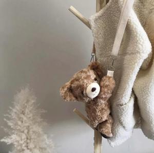 TASNOVAKU - Tas Selempang BERUANG merangkul Tas selempang boneka tas bulu tas handphone Slingbag