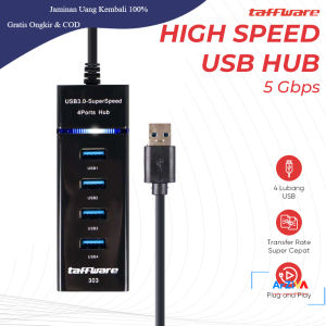 Taffware High Speed 4 Ports USB HUB 3.0 5Gbps - 303 - Black