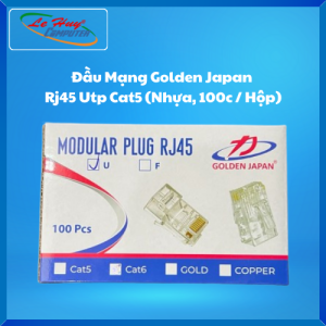 Đầu Mạng Golden Japan  Rj45 Utp Cat5 (Nhựa 100c/ Hộp) - Hàng Chính Hãng