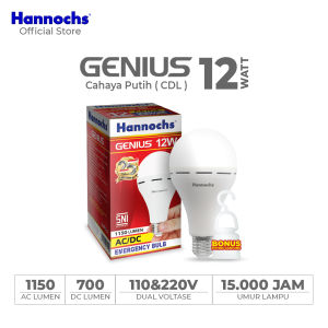 Hannochs Lampu Emergency LED GENIUS 12W Cahaya Putih - Putih