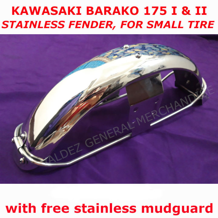 Barako 175 Front Fender, Tapalodo Stainless Barako I & II & III , For Small Tire or Lowered Style