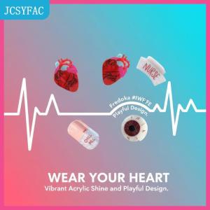 JCSYFAC 1pcs phim hoạt hình phía sau của đầu tóc đuôi ngựa nửa Tie tóc cao cấp cá mập Clip màu chặn Thuốc trái tim y tế loạt lấy Clip