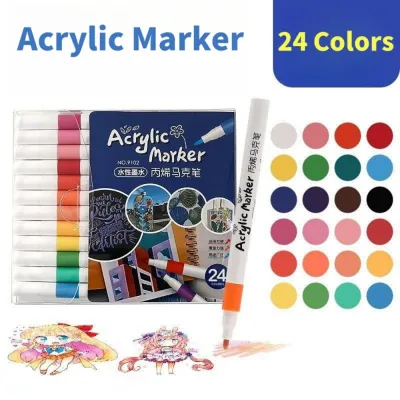 80 Colors Acrylic Marker Pen Coloring Pen Highlighter Set Of Painting And Drawing Acrylic Marker Office Supplie