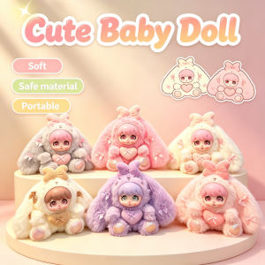 Cute Rabbit Ear Plush Doll Keychain Portable Soft Bag Pendant Charm Kawaii Car Ornament Lovely Gift