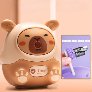 Aoduoyaya Cute Capybara Pencil Sharpener Hand Crank Home Office School Sharpener Pengasah Pensi Stationery